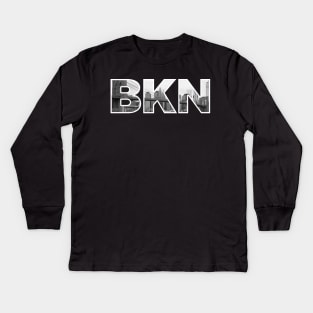 Brooklyn Nets BKN Skyline Kids Long Sleeve T-Shirt